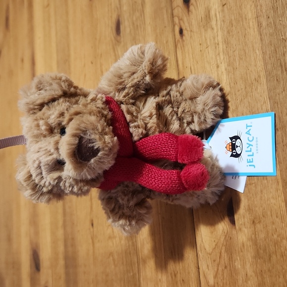 Jellycat Bartholomew π» Bear Decoration 4x4.5" Soft & Plush NWT - Picture 4 of 7